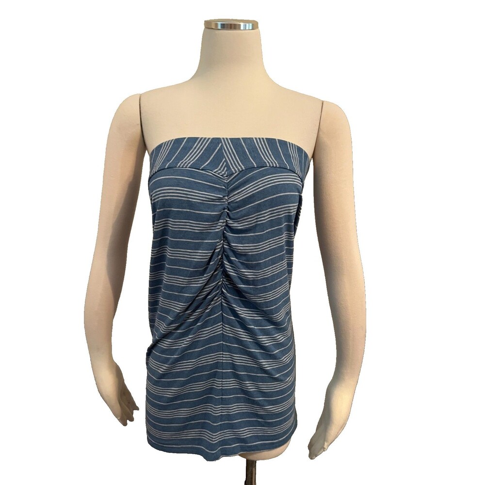 Athleta Blue Halter Small Top Stretch Sleeveless Athleisure